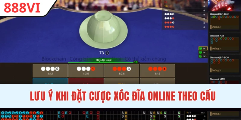 Lưu ý khi đặt cược Xóc Đĩa online theo cầu